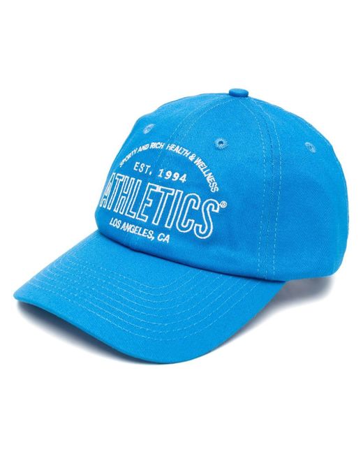 Sporty & Rich Athletics logo-embroidered baseball cap