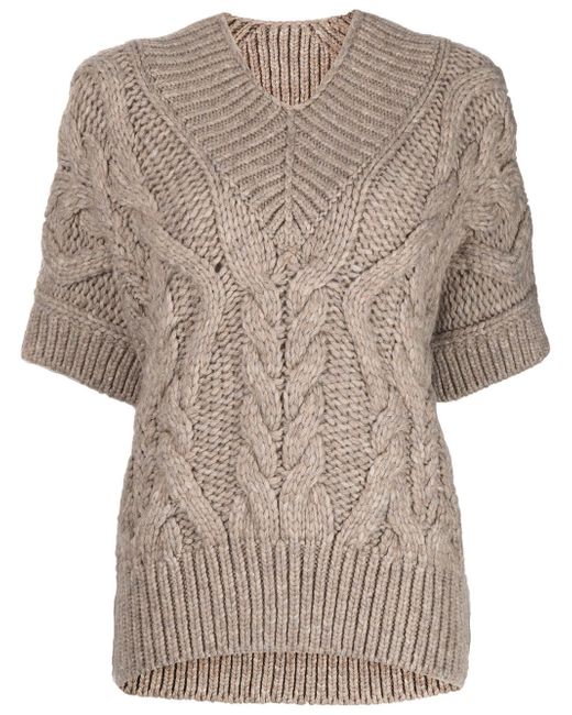 Isabel Marant cable-knit short-sleeved top