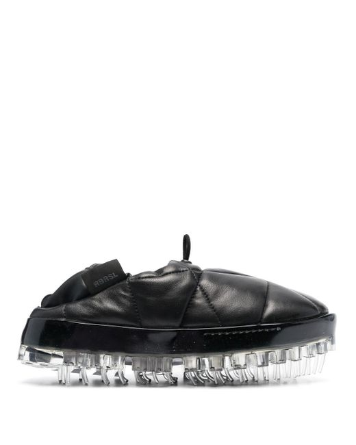 Rbrsl Rubber Soul quilted crystal-sole slippers