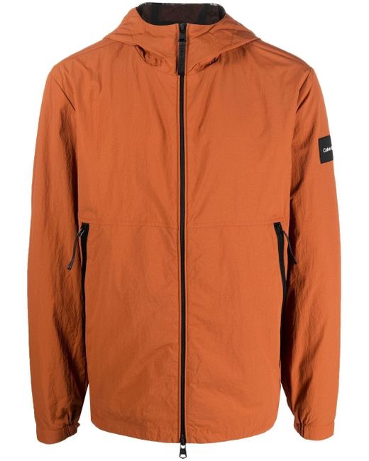 Calvin Klein lightweight hooded zip-up jacket