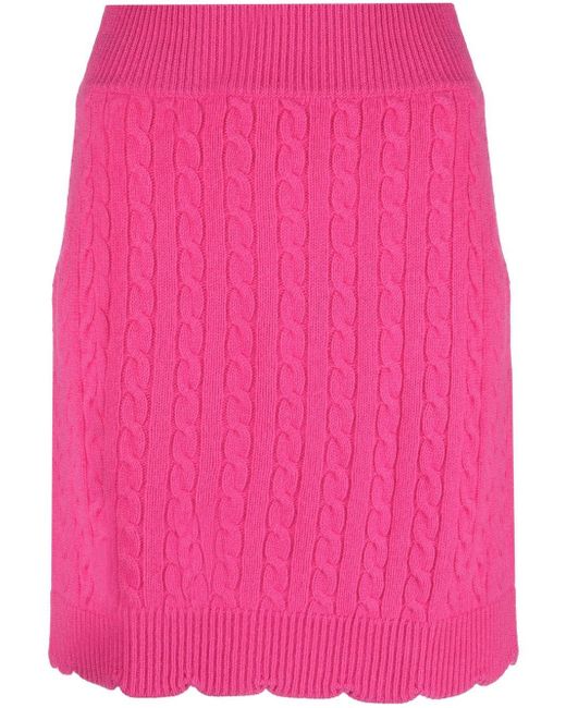 Patou cable-knit high-waisted skirt