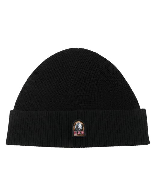 Parajumpers logo-patch knitted merino beanie