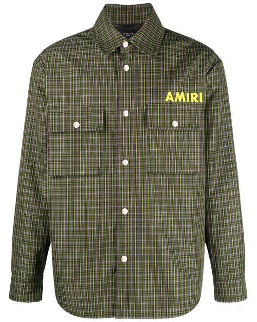 Amiri logo-print shirt jacket
