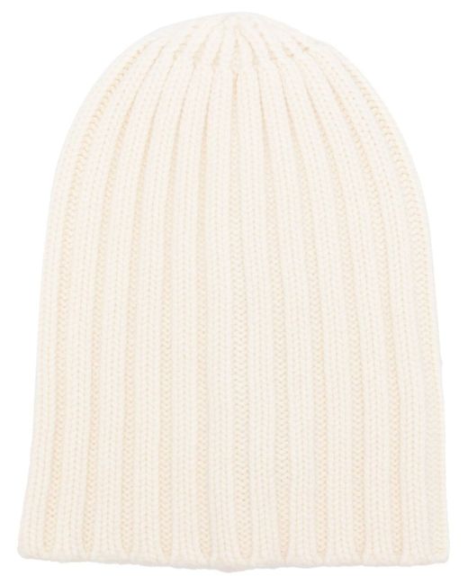 Laneus ribbed-knit cashmere beanie