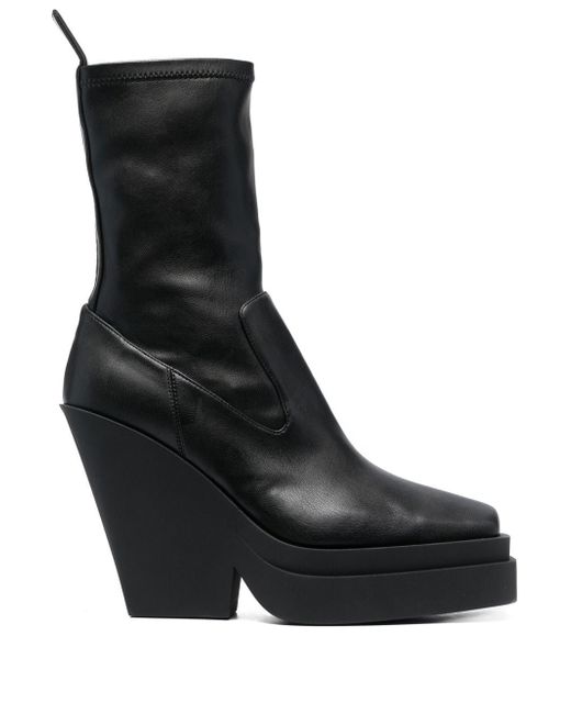Giaborghini tapered-heel leather boots