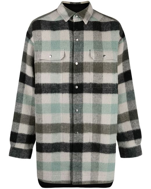 Rick Owens button-up checked shirt