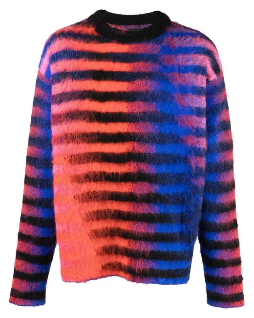 Agr gradient-stripe mohair-blend jumper