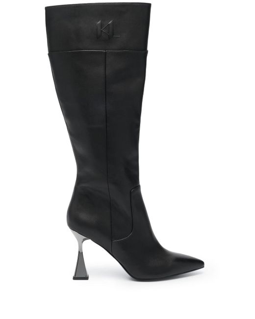 Karl Lagerfeld Debut 100mm knee-high leather boots