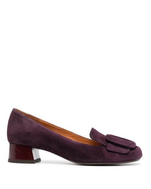 Chie Mihara buckle-detail 35mm suede loafers