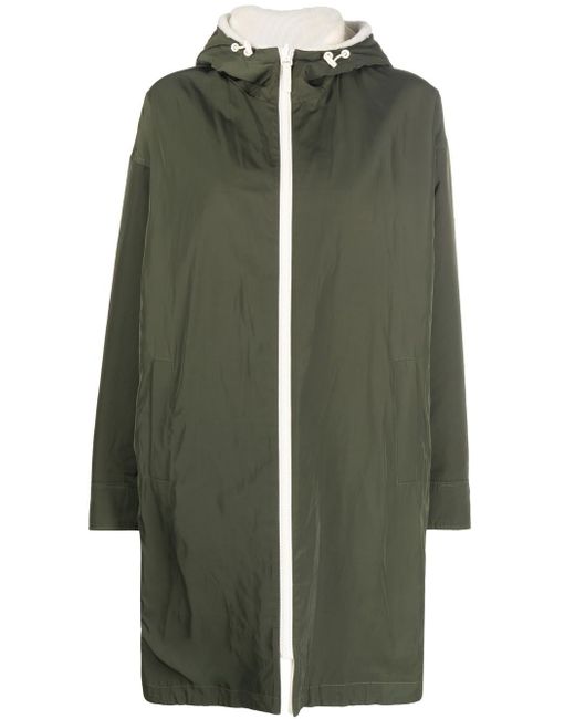 Yves Salomon Army curved-hem hooded coat