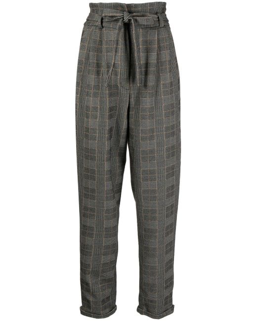 Antonio Marras check-print high-waisted trousers