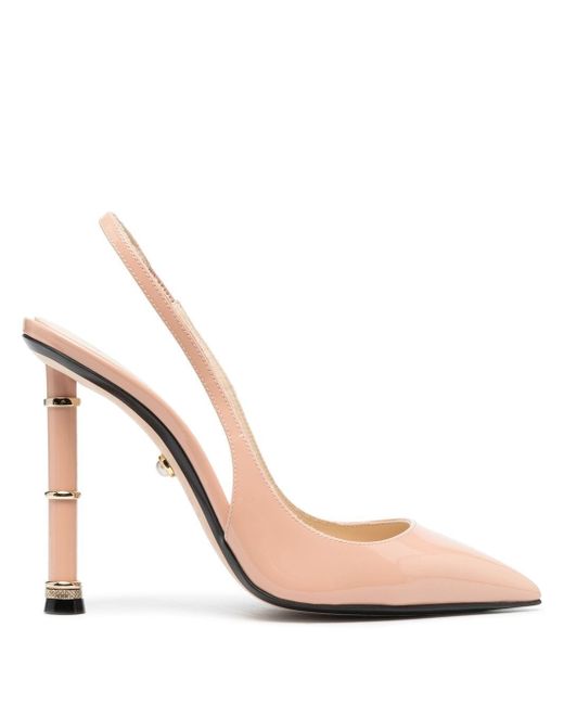 Alevì 120 pointed-toe patent sandals
