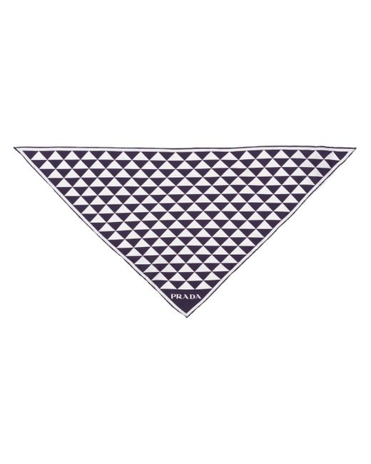 Prada geometric-print silk scarf