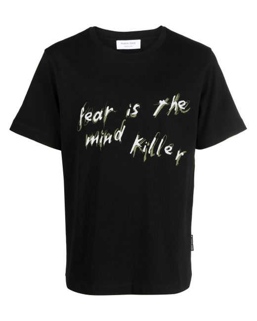 Marine Serre Fear slogan-print T-shirt