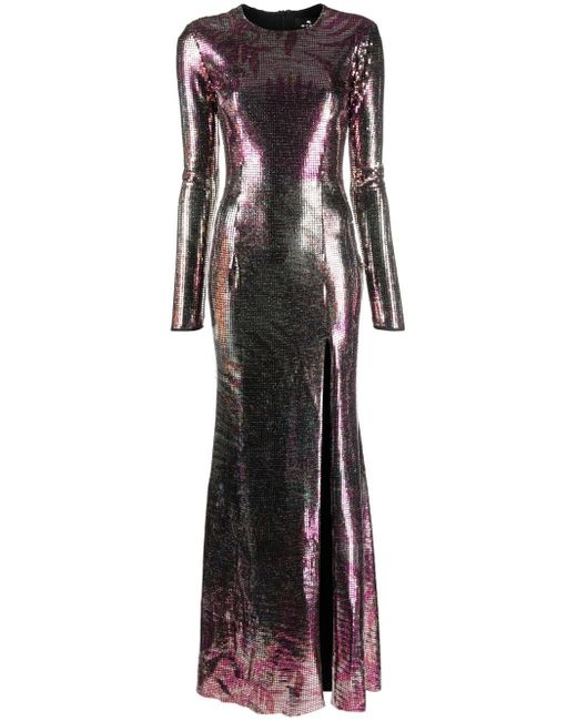 Etro metallic floor-length dress