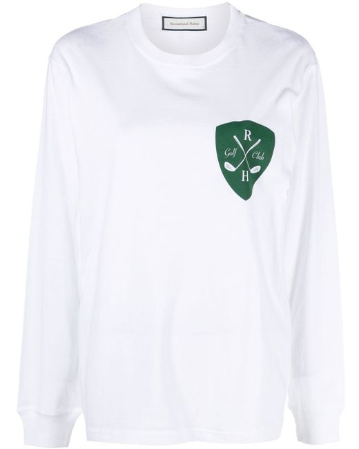 Recreational Habits logo-print long-sleeved T-shirt