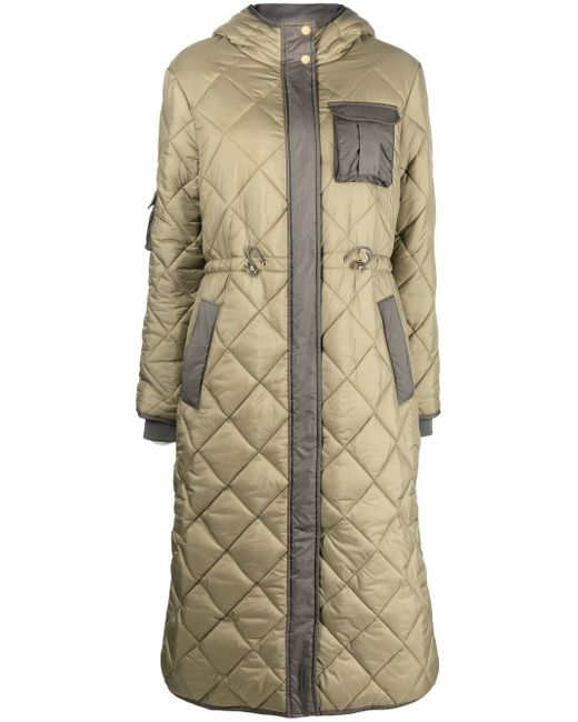 Patrizia Pepe quilted hooded coat