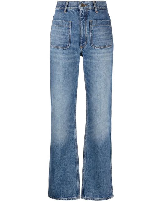 Sandro high-waist straight-leg jeans
