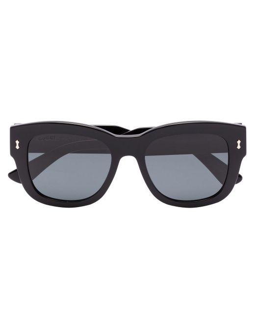 Gucci rectangle-frame branded sunglasses