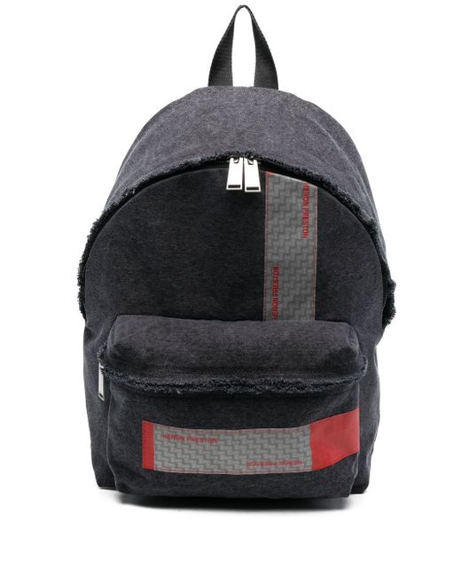 Heron Preston logo-patch distressed backpack