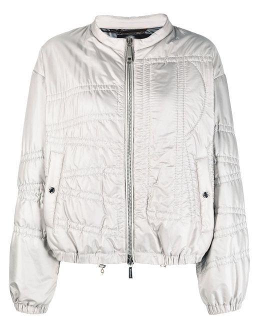 Moorer panelled puffer zip-up jacket