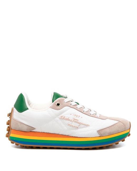 Salvatore Ferragamo rainbow-soled low-top sneakers