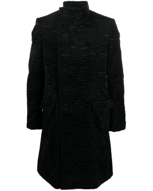 Balmain double-breasted cloqué coat