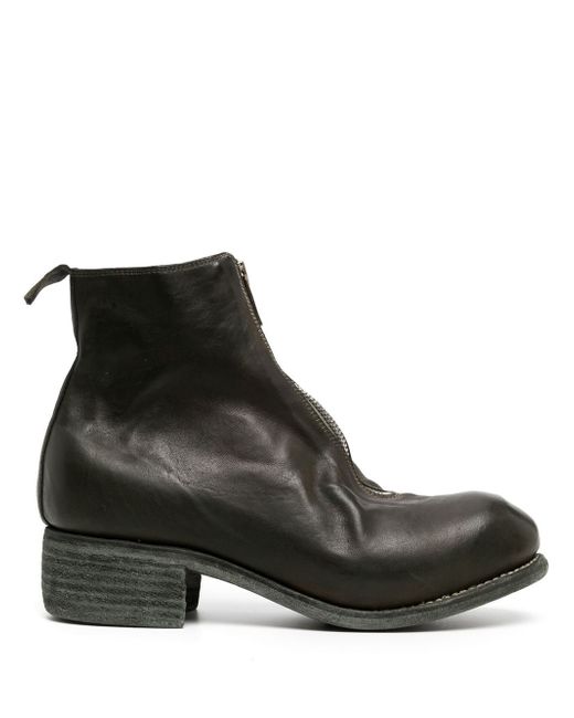 Guidi 40mm zip-up leather ankle boots