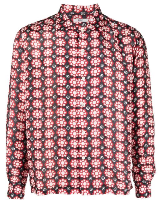 Bode floral-print silk shirt