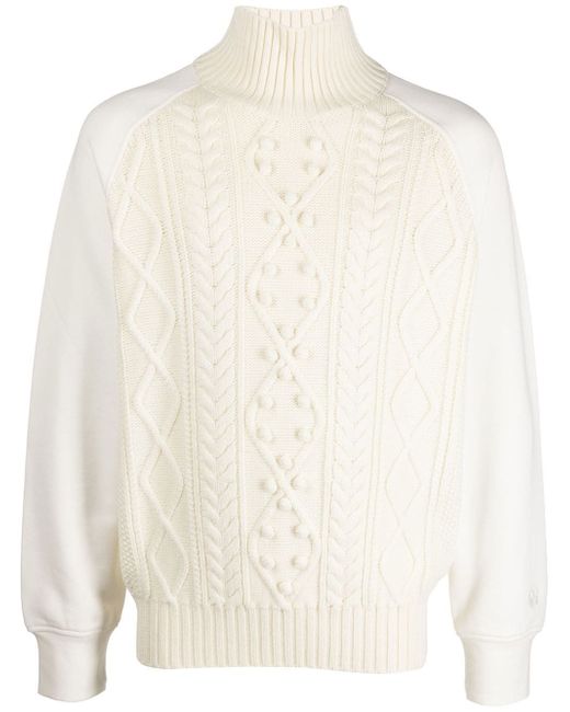 Neil Barrett Hybrid cable-knit sweater