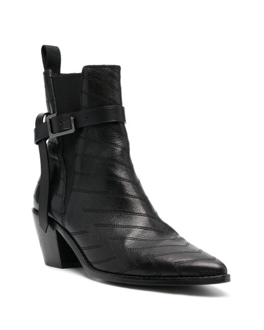 Zadig & Voltaire leather cuban ankle boots