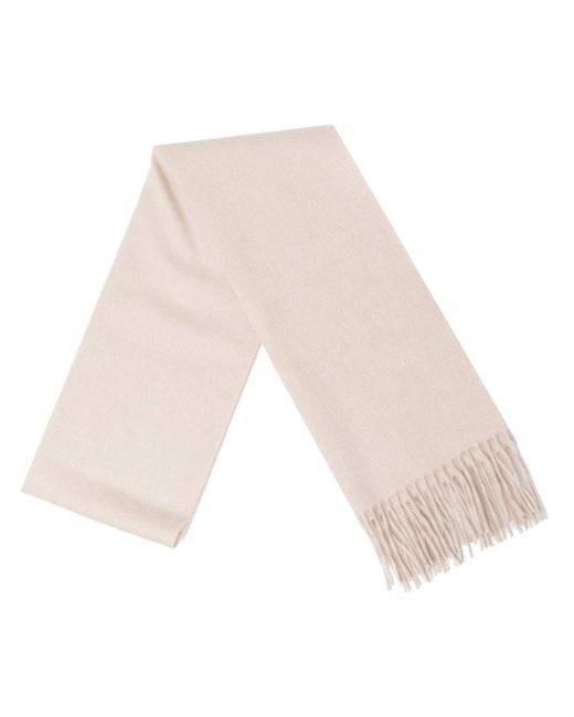 N.Peal frayed-edge cashmere scarf