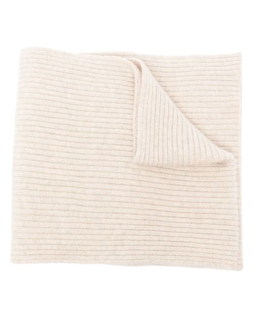 N.Peal ribbed-knit cashmere scarf