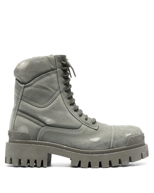 Balenciaga worn-effect combat boots