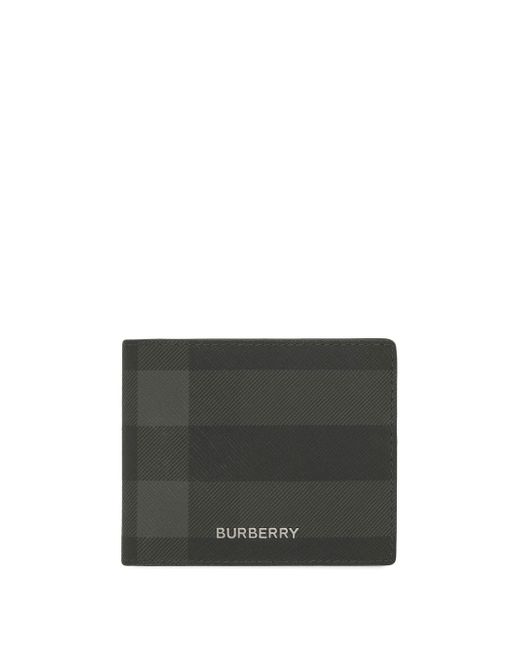 Burberry check bifold wallet