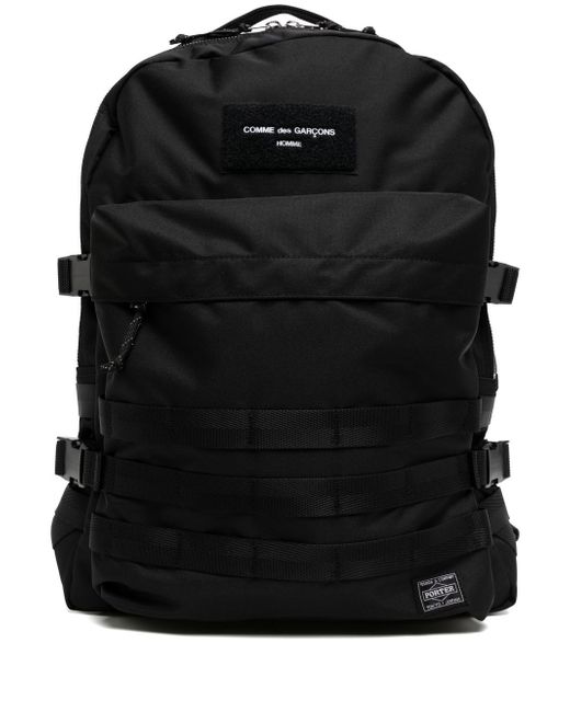 Comme Des Garçons Homme Plus logo zipped backpack