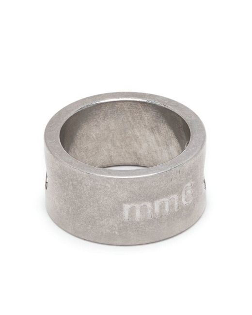 Mm6 Maison Margiela engraved band ring