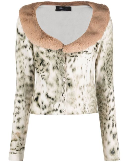 Blumarine leopard-print cardigan