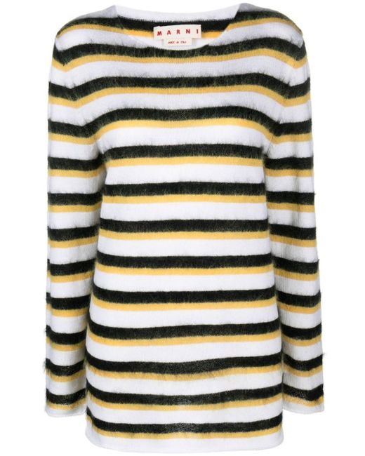 Marni brushed striped jumper