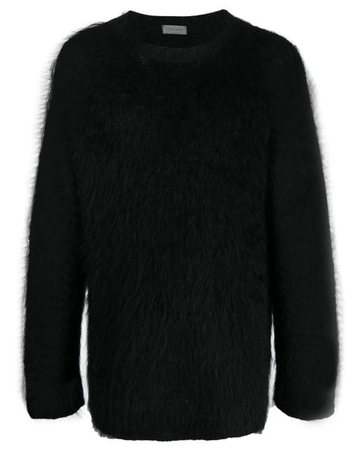 Yohji Yamamoto furry-knit design jumper
