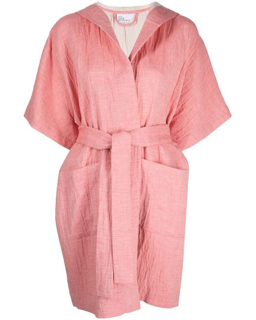 Lisa Marie Fernandez hooded cotton-linen dressing gown
