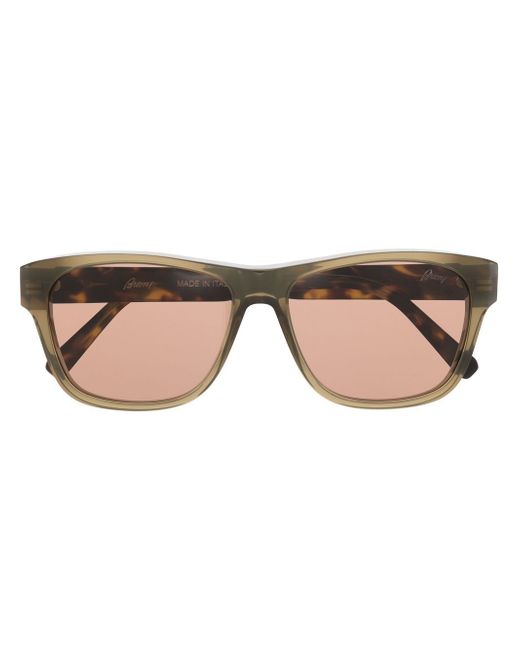 Brioni tortoiseshell-effect square sunglasses