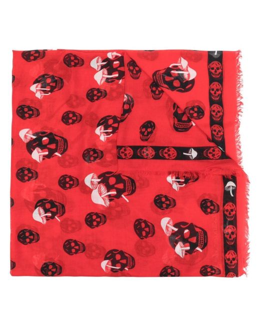 Alexander McQueen skull graphic-print scarf