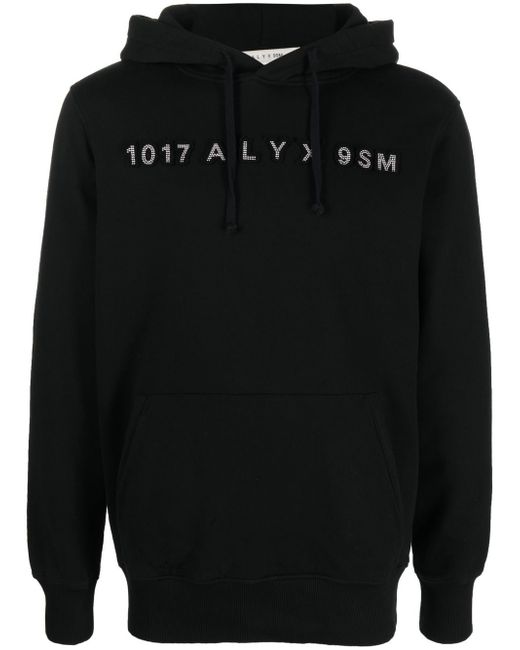 1017 Alyx 9Sm studded-logo detail hoodie