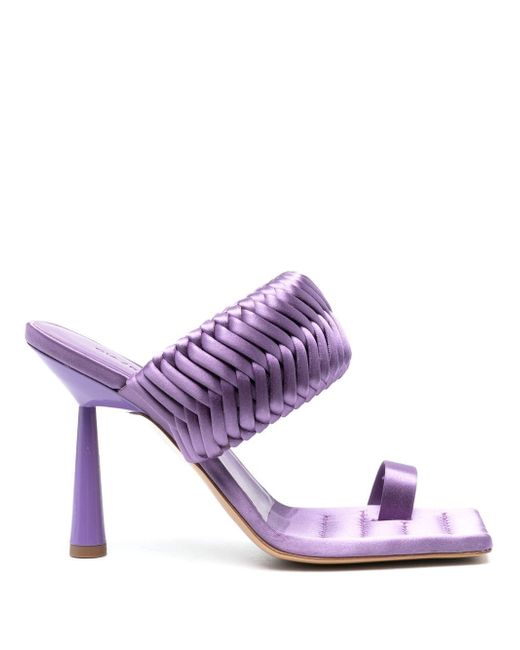 Giaborghini 110 mm woven square-toe sandals