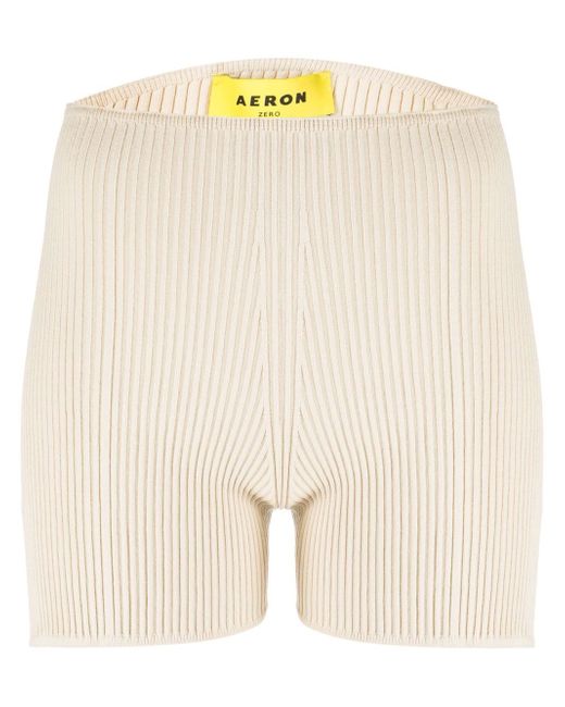 Aeron rib-knit cycling shorts