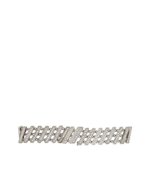 Saint Laurent crystal-embellished chain bracelet