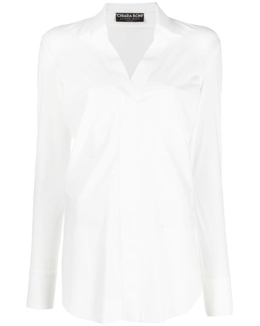 Chiara Boni La Petite Robe long-sleeve concealed-button shirt