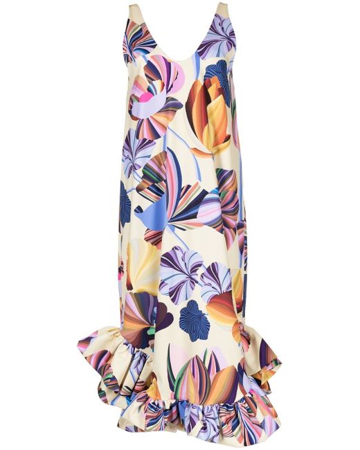 Kika Vargas all-over floral-print dress