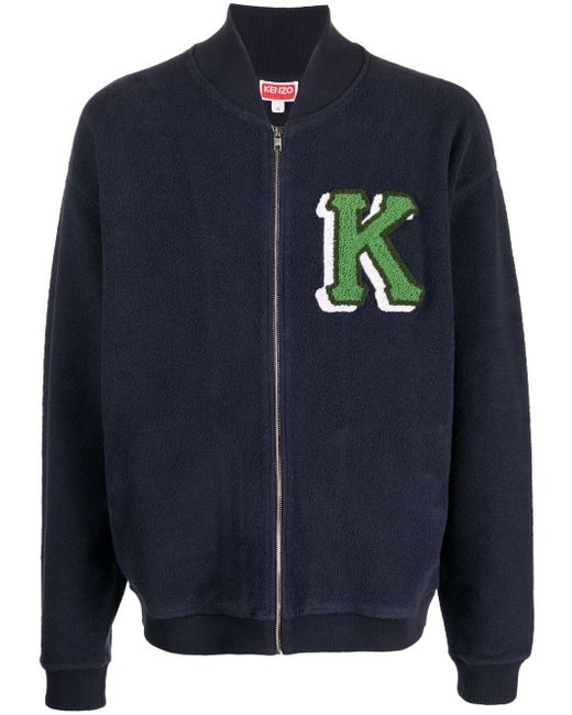 Kenzo logo-print fleece jacket